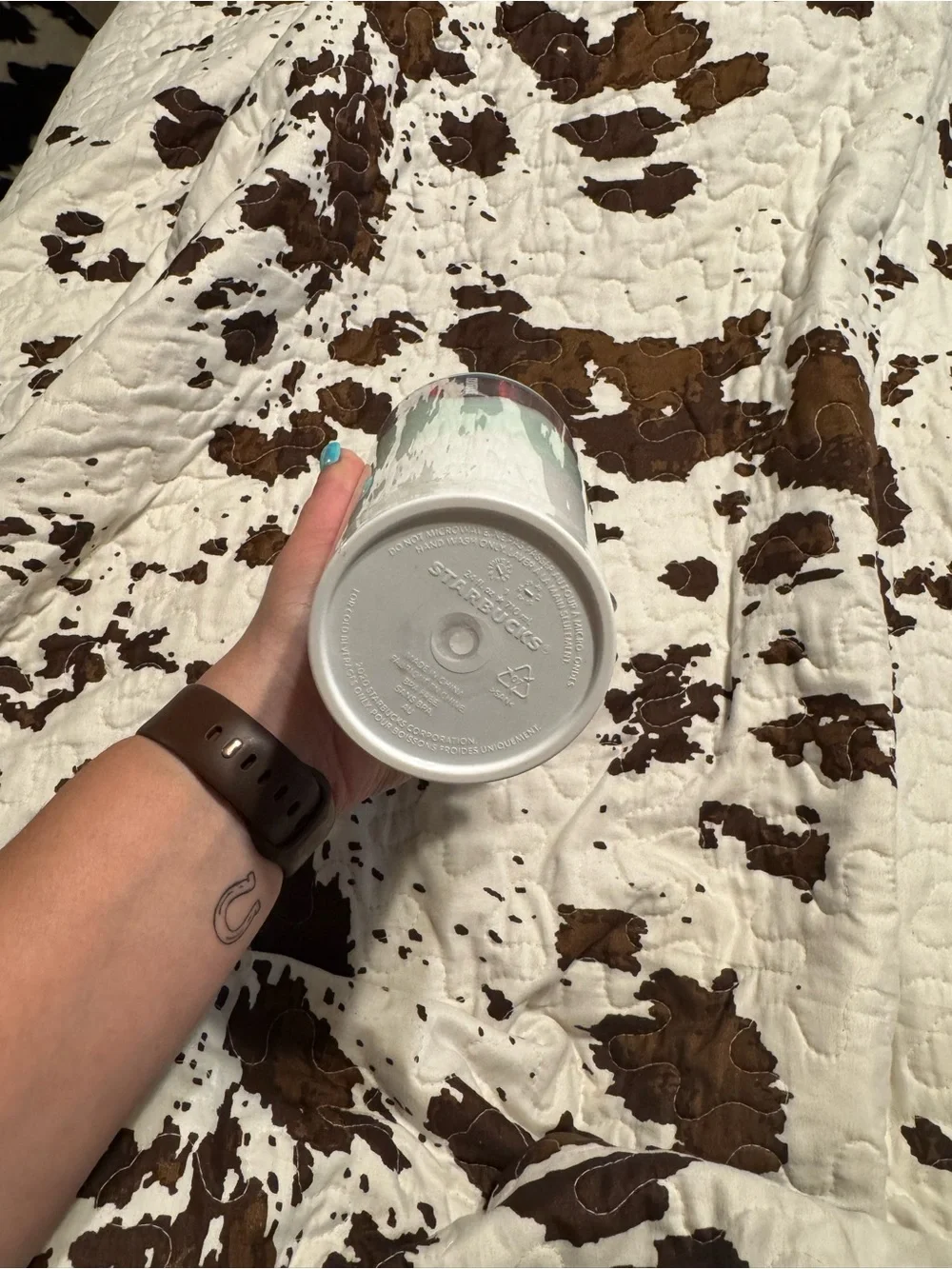 Starbucks Mint Green and White Holographic Accent Tumbler